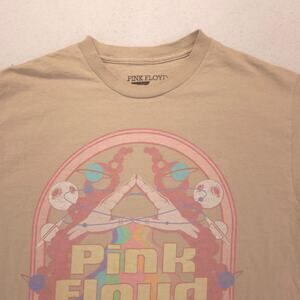 Pink Floyd Band Graphic Crew Neck T Shirt Adult Mens Size Medium M Tan